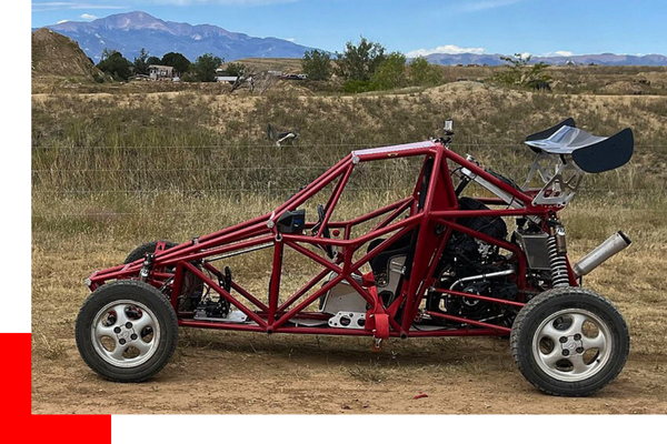 a crosskart parked